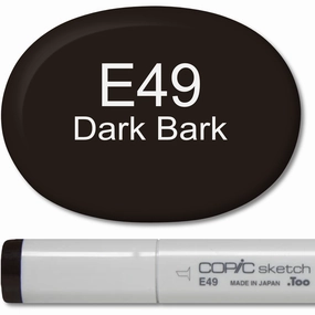 Copic Sketch Marker - E49 Dark Bark steel