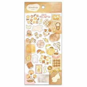 shockproof Dewdrop Sticker Sheet - Brown