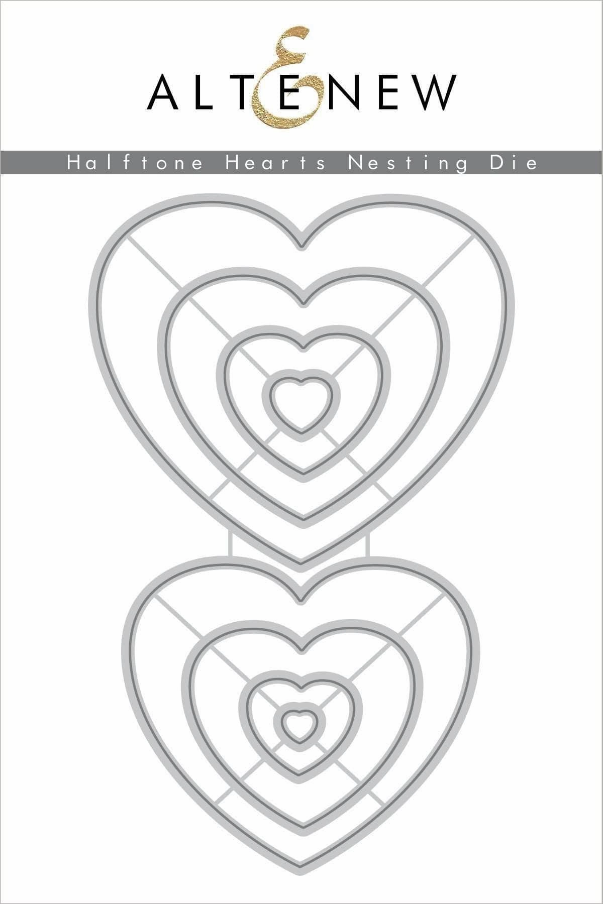 Halftone Hearts Nesting Die Set resilient