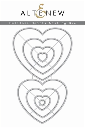 Halftone Hearts Nesting Die Set resilient