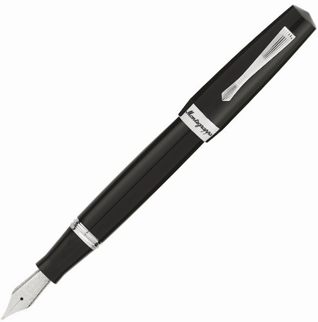 lasting quality Montegrappa Elmo 02 Jet Black Fountain Pen