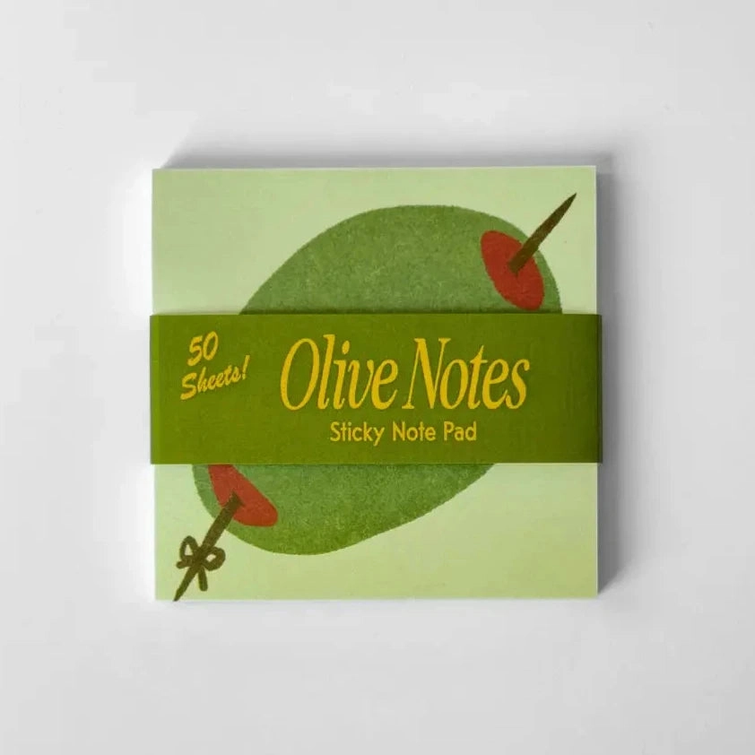 springloaded Olive Sticky Notepad