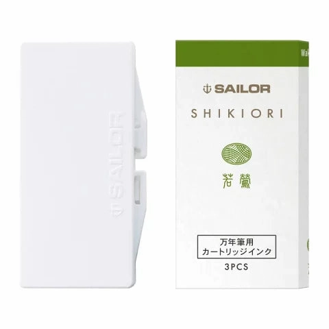 Sailor Shikiori Fountain Pen Ink Cartridges - Wakaguisu bamboo square