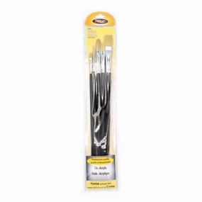 Set Of 5 Synthetic Paintbrushes vegan flexible