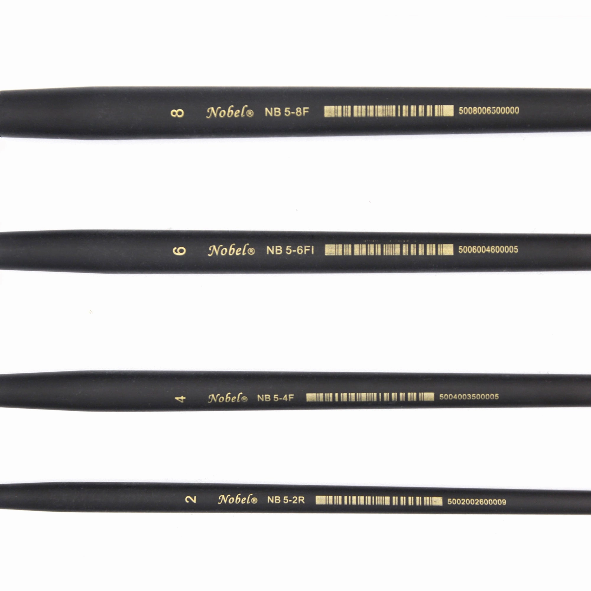 slim quality Set Of 5 Synthetic Paintbrushes