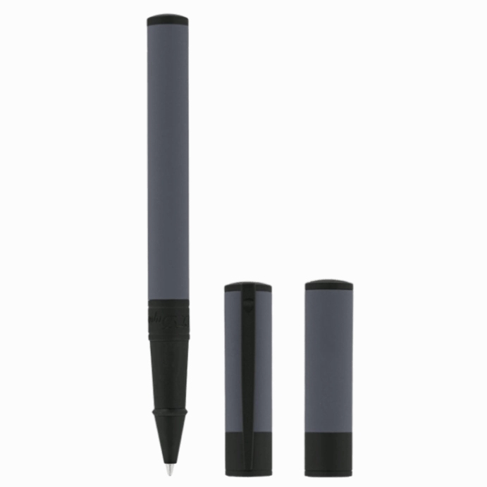 St Dupont D-Initial Velvet Collection Graphite & Matte Black Rollerball Pen sleek nonslip