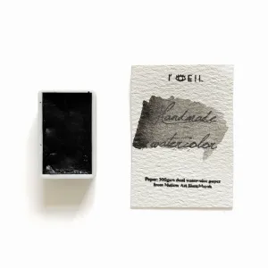 Rock Black Pbk19 - Artist Grade Handmade Honey Based Watercolor Paint Full Pan 3.2Ml large