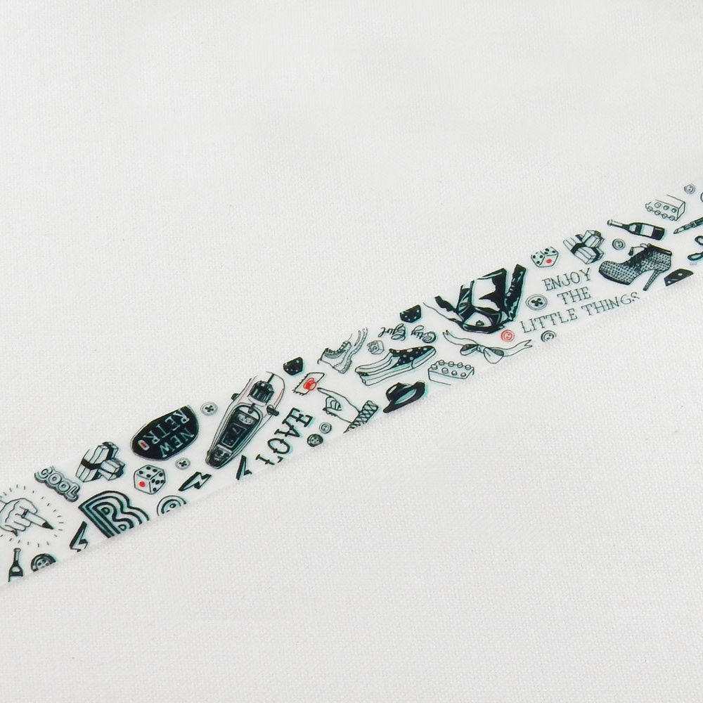 Rocker Washi Tape Space Craft muted round