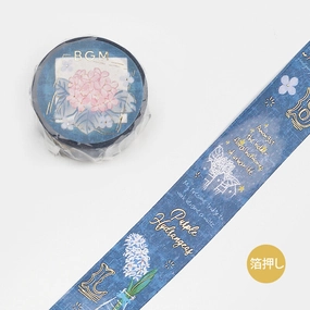 sealed manual Romance In The Garden Blue Washi Tape