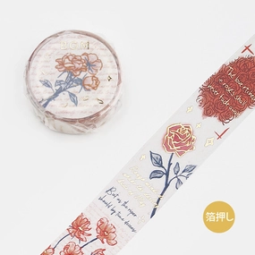 resilient set Romance In The Garden Red Washi Tape