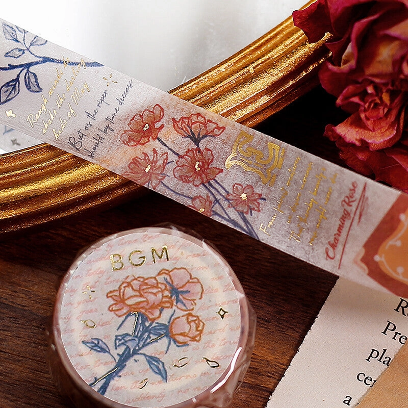 compact latest Romance In The Garden Red Washi Tape