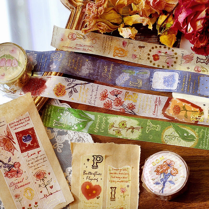 solid Romance In The Garden Red Washi Tape