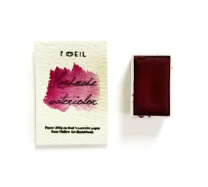 seasonal foldable Rose Red Pr122 - Artist Grade Handmade Honey Based Watercolor Paint Full Pan 3.2Ml