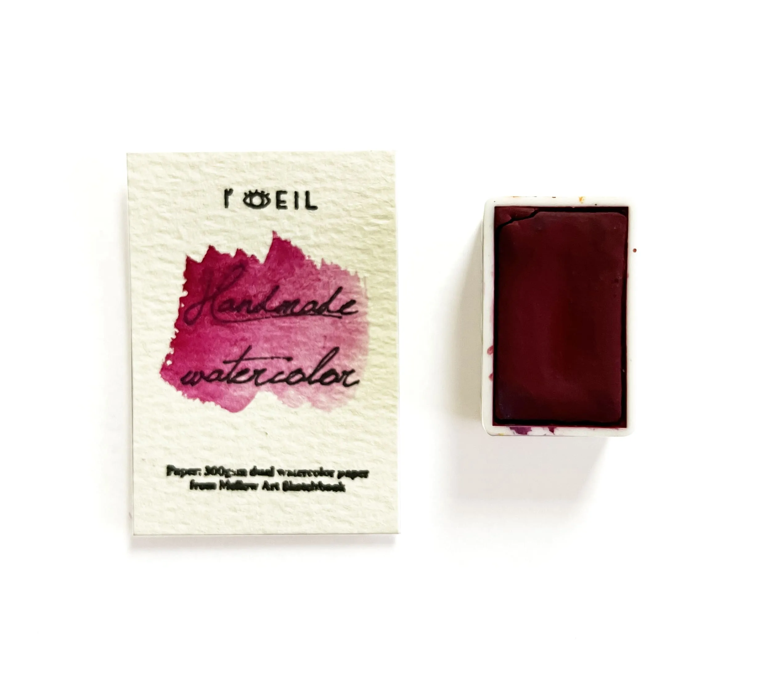 seasonal foldable Rose Red Pr122 - Artist Grade Handmade Honey Based Watercolor Paint Full Pan 3.2Ml