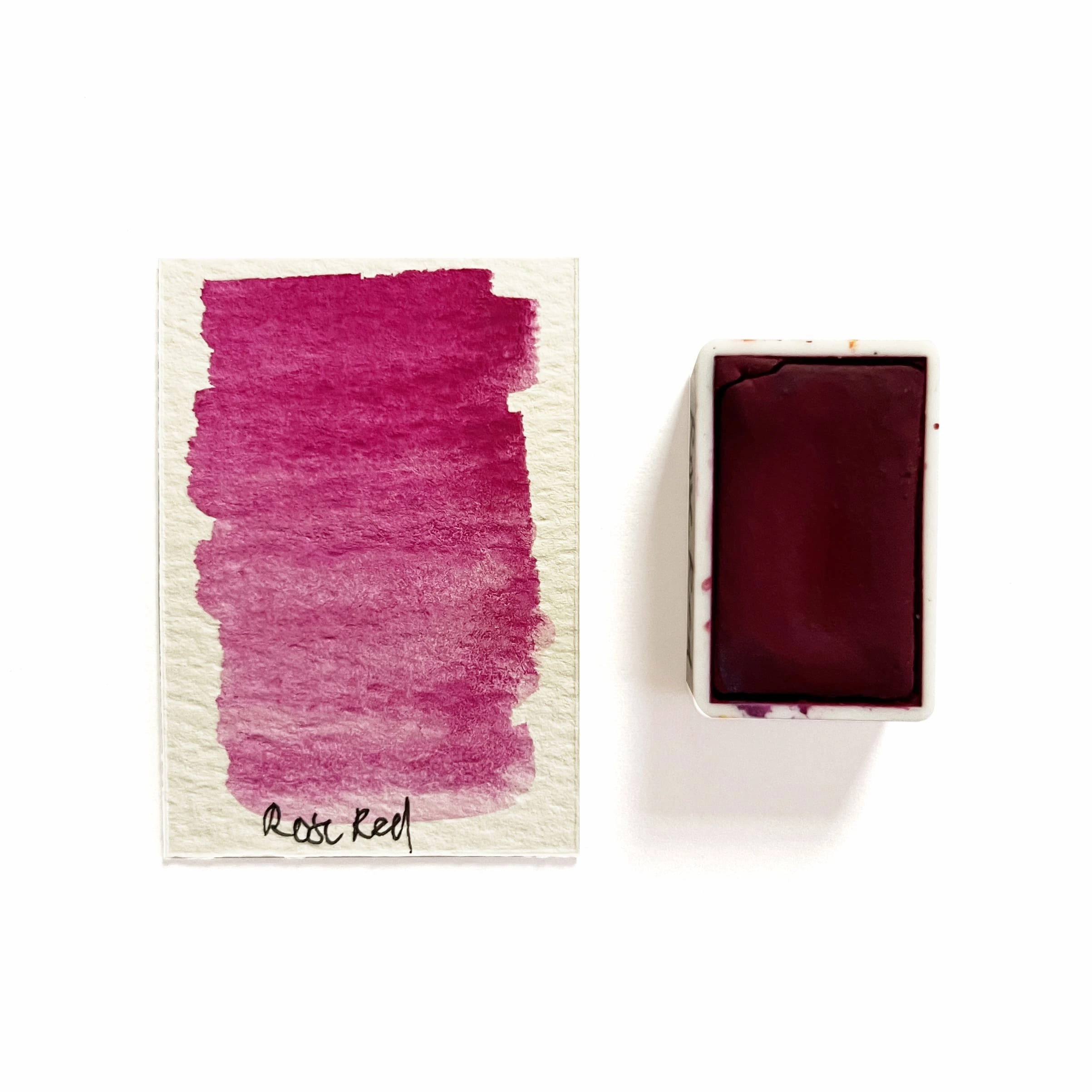 Rose Red Pr122 - Artist Grade Handmade Honey Based Watercolor Paint Full Pan 3.2Ml slim quality