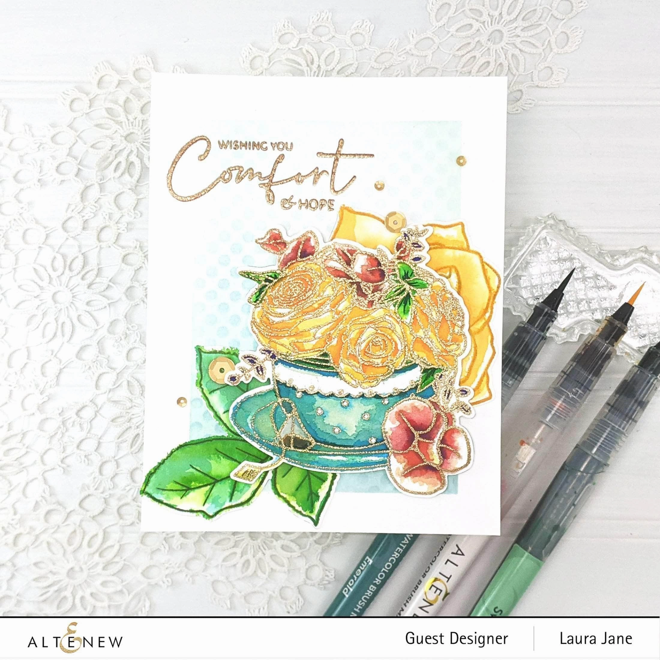 Rose Tea Die Set refillable mini