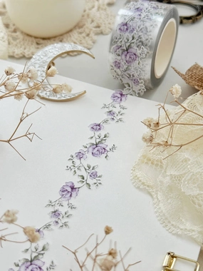 paper Rose Vine Die Cut Washi Tape - Lilac
