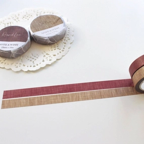 Rosewood & Oak Linen Washi Tape glossy eco