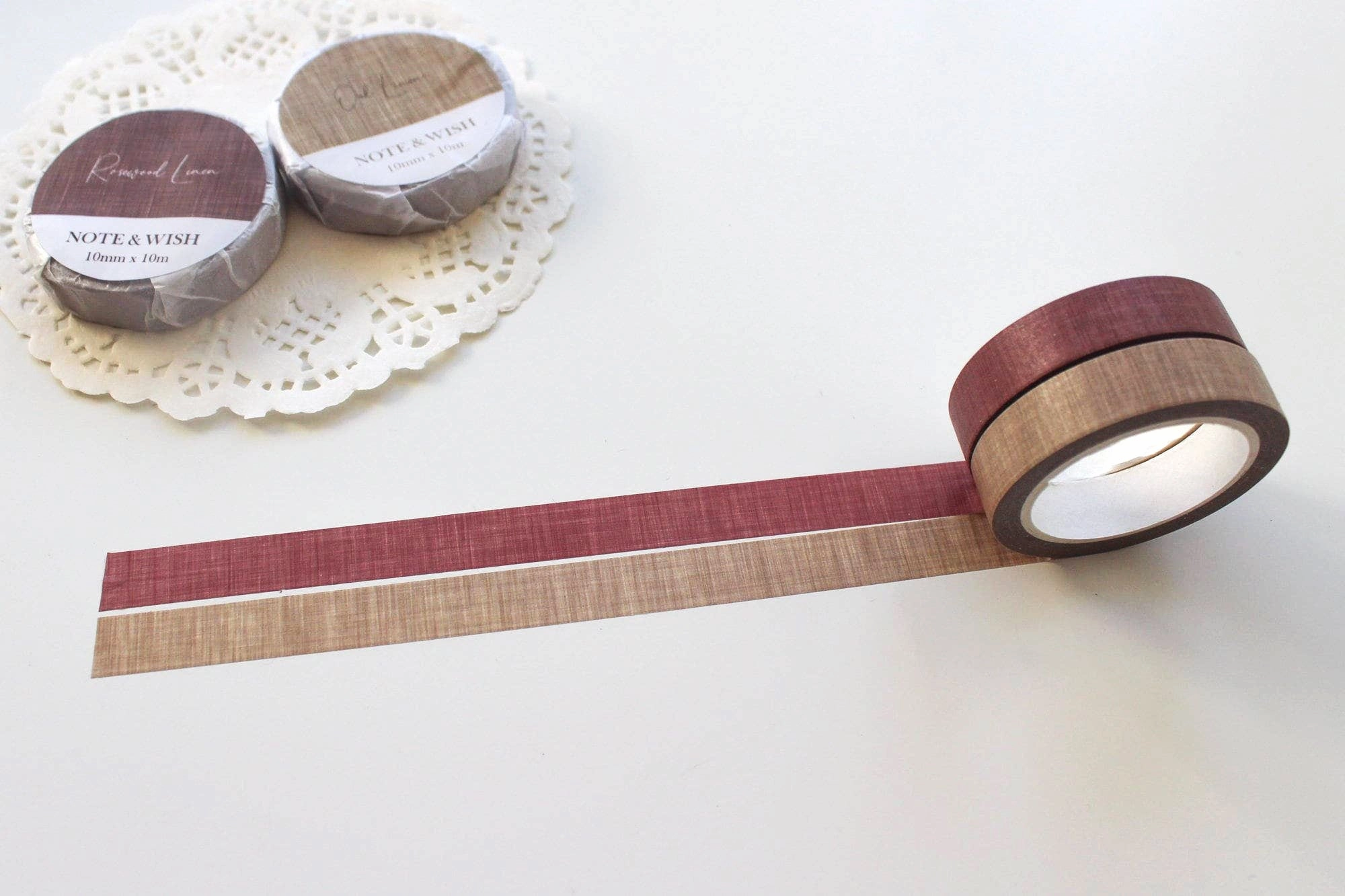 Rosewood & Oak Linen Washi Tape paper multipack