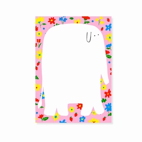 luxury Rosy Elephant 5" X 7" Notepad