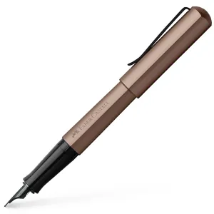 compact shiny Faber-Castell Hexo Bronze Fountain Pen