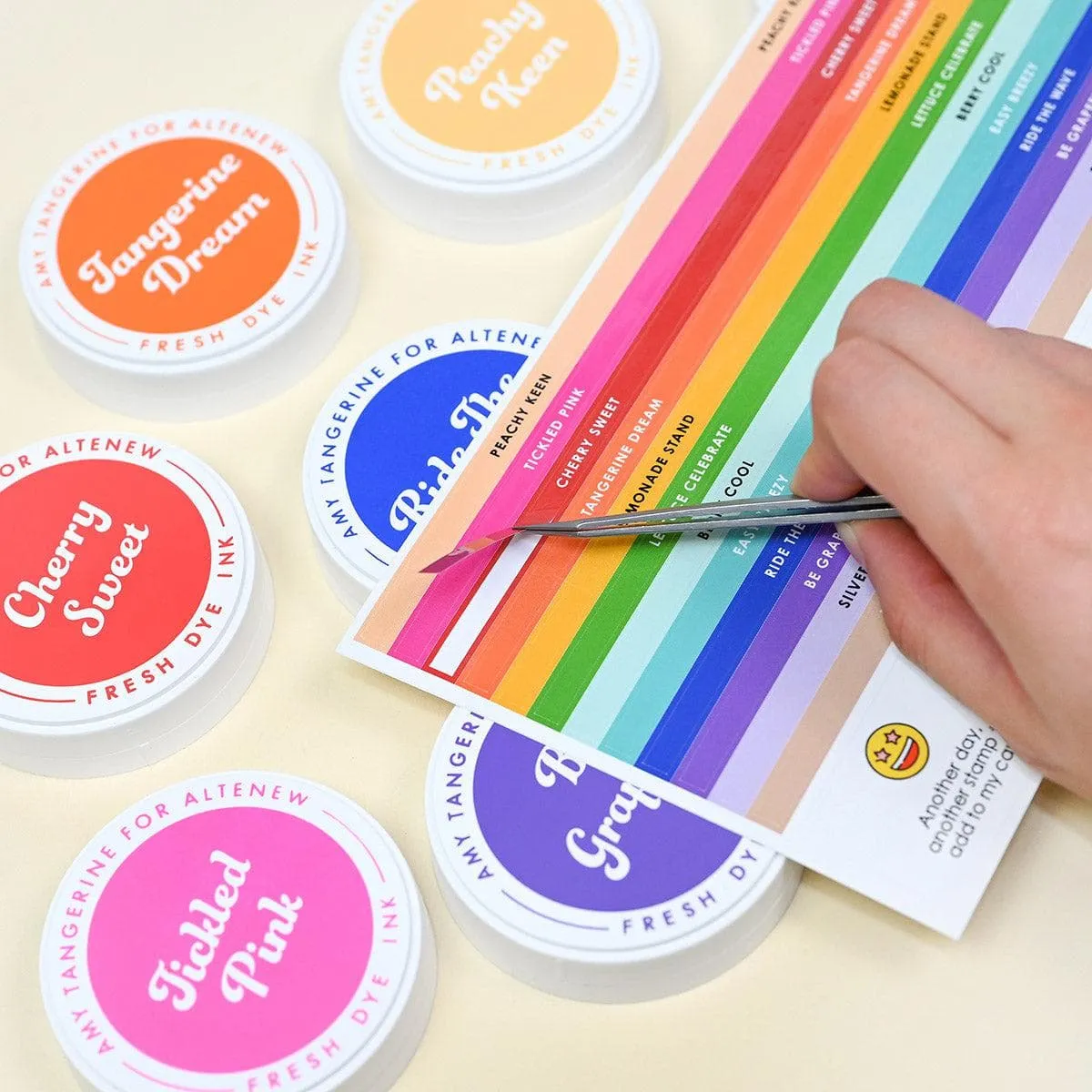 compact classic Round Ink Pads Label Set - 2023 Amy Tangerine Collection