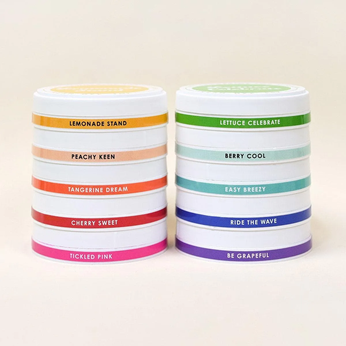 bamboo metallic Round Ink Pads Label Set - 2023 Amy Tangerine Collection