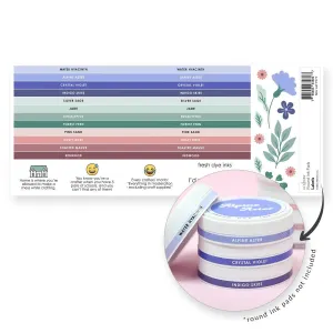 Round Ink Pads Label Set - Blue Mountains, Frosted Foliage, Woodland Escape minimalist