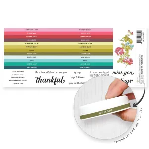 narrow Round Ink Pads Label Set - Carnival Magic, Mediterranean Glow, Aqua Island