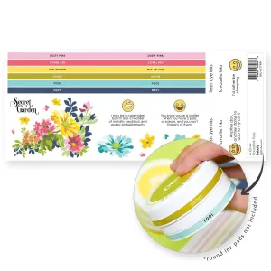 everyday classic Round Ink Pads Label Set - Deco Garden