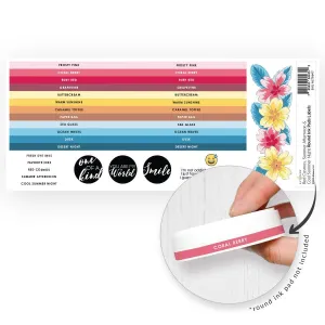 Round Ink Pads Label Set  - Red Cosmos, Summer Afternoon, Cool Summer Night finest