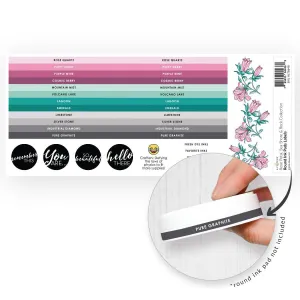 Round Ink Pads Label Set  - Rose Petal, Sea Shore, Rock Collection metal round