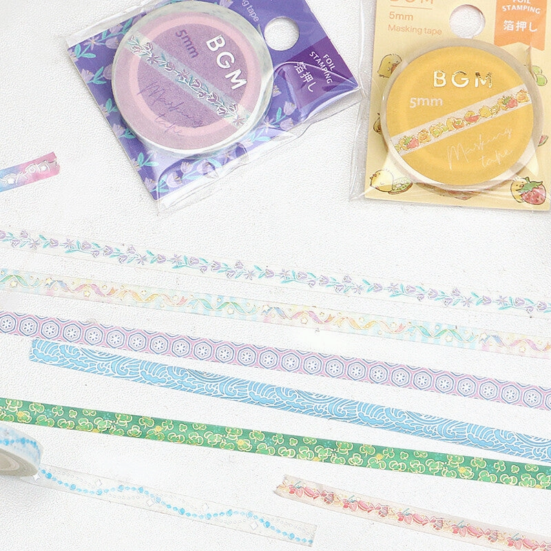 versatile Blue Pearl Slim Washi Tape
