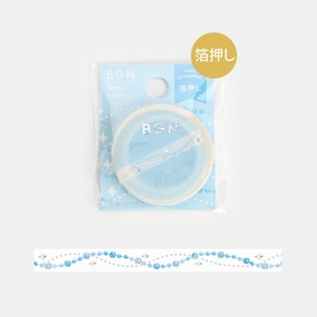 refillable linen Blue Pearl Slim Washi Tape