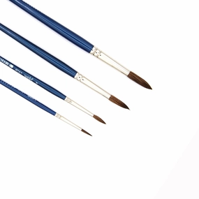 small paper Round Camel Brushes, Set Of 4