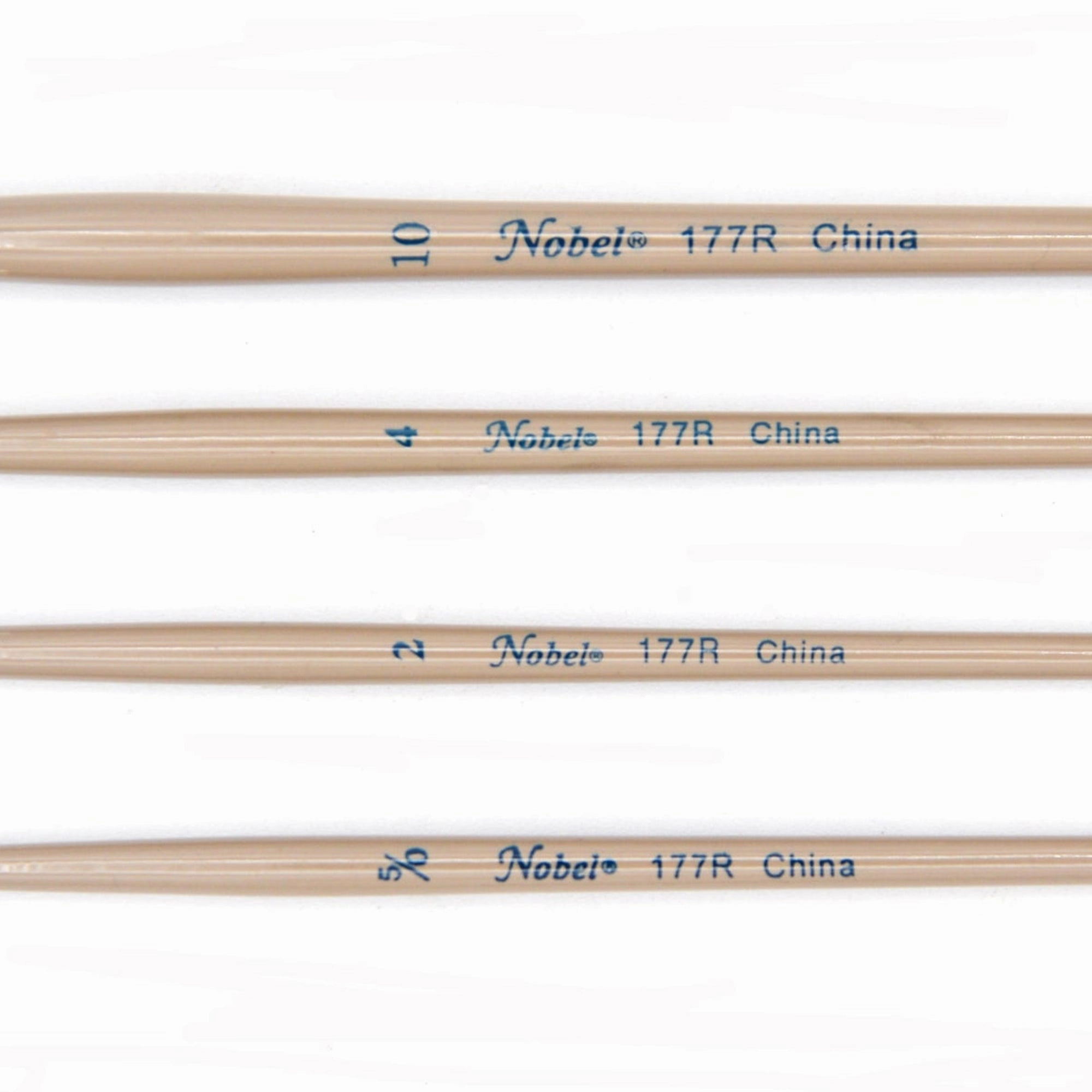classic Round Golden Synthetic Brushes, Set Of 4