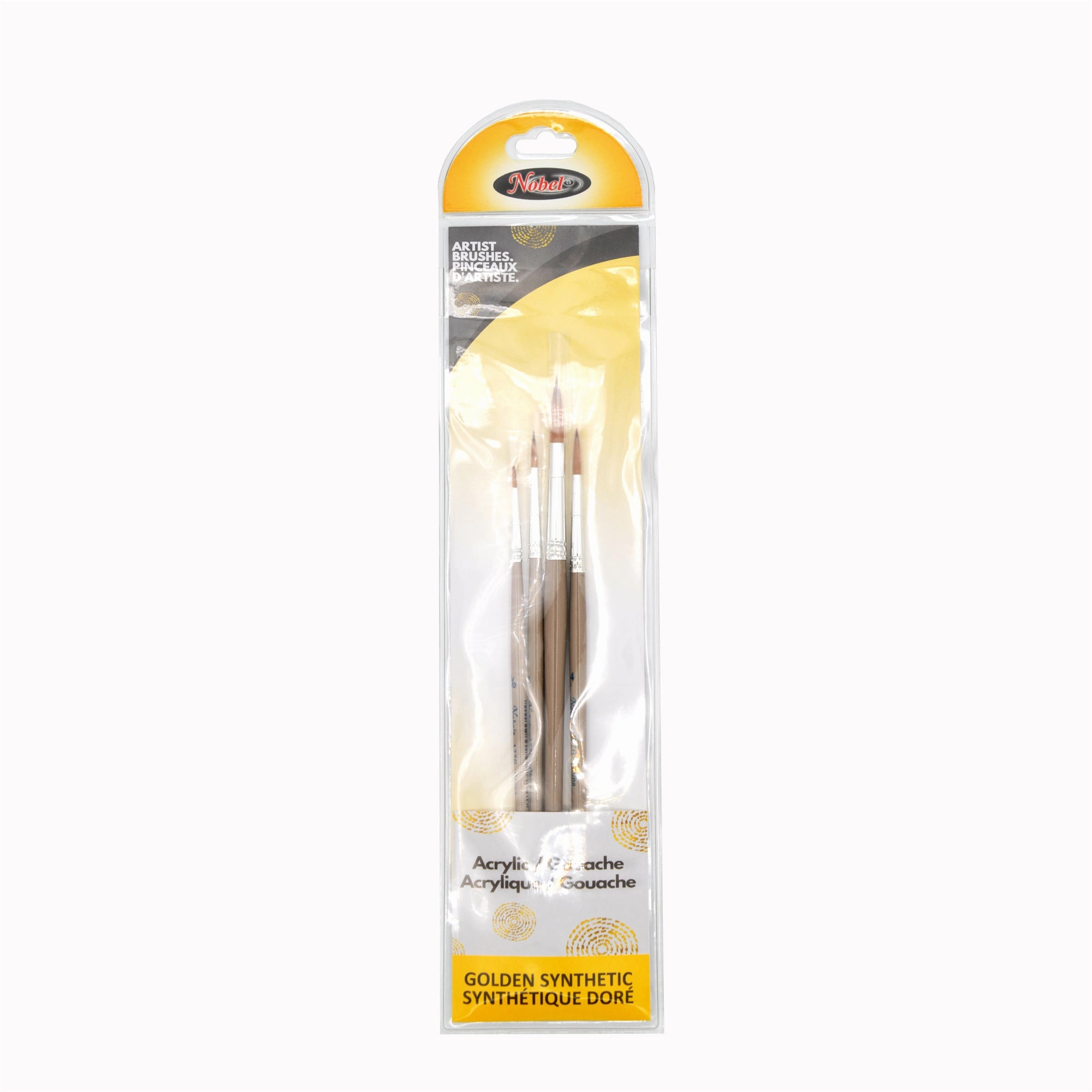 gift Round Golden Synthetic Brushes, Set Of 4