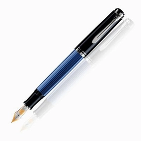 superior Pelikan Souveran 405 Blue/Black Fountain Pen