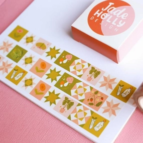 portable muted Plants Botany Patchwork Washi Tape