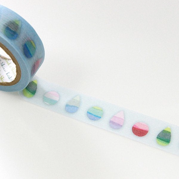 Rainbow Drop Japanese Washi Tape Shinzi Katoh Design flat tiny