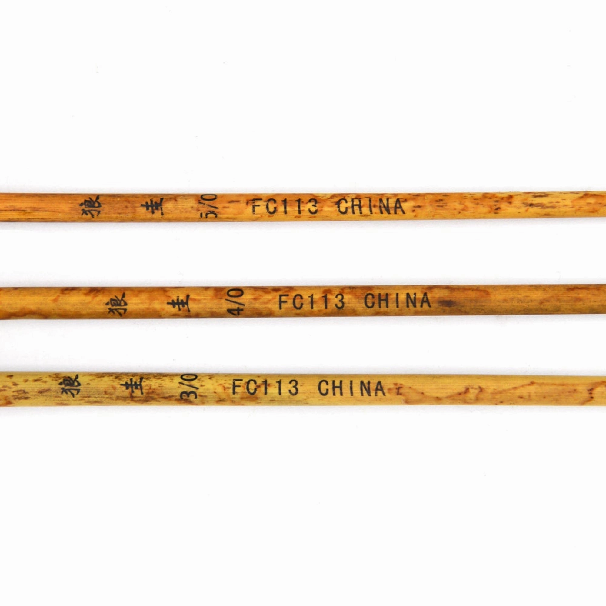quality Round Red Sable Brushes, Set Of 3