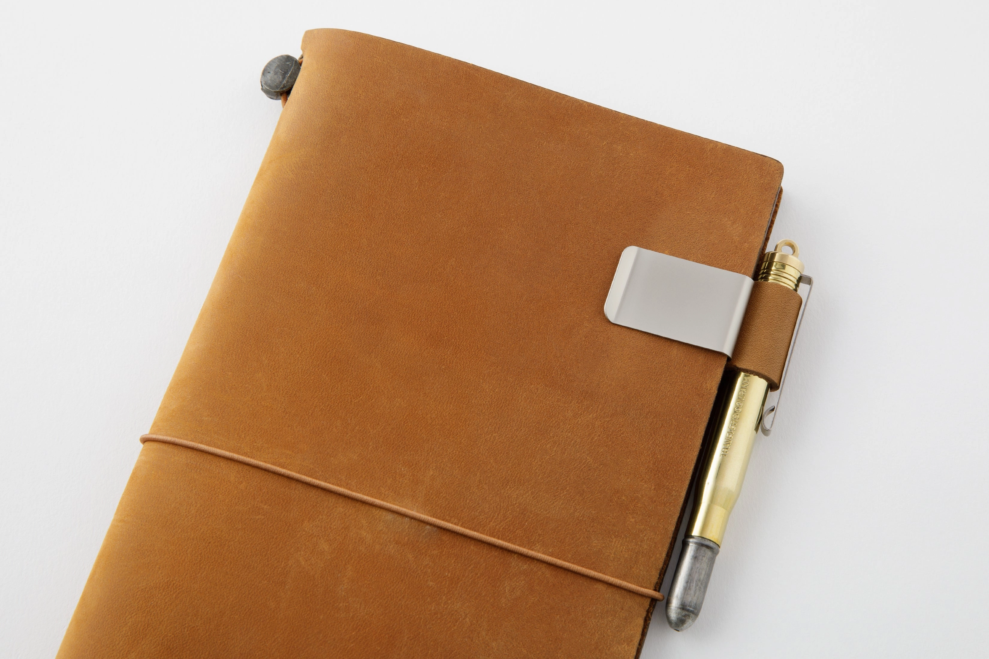 Traveler'S Company Accessories- Leather Pen Holder In Camel springloaded