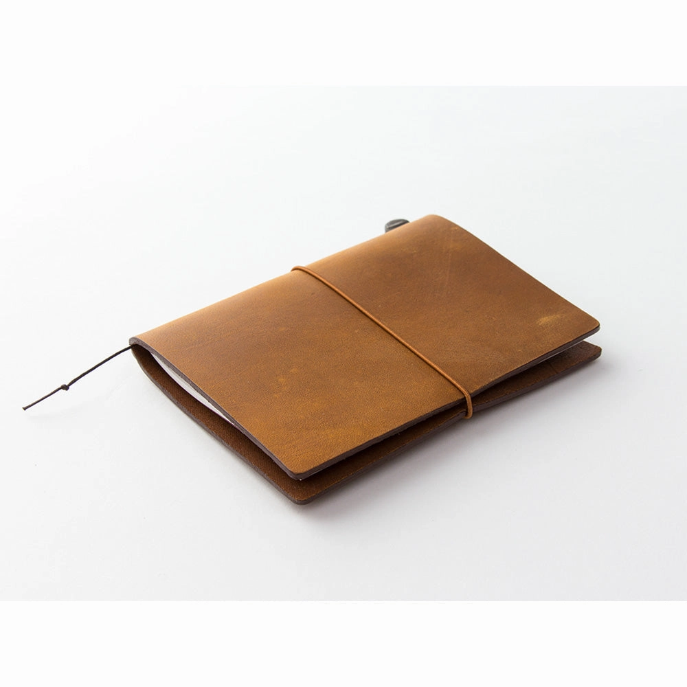 Traveler'S Notebook Starter Kit-Passport Size In Camel linen essential