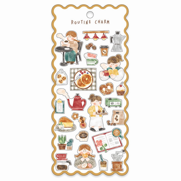 exclusive Routine Charm Cafe Sticker Mind Wave