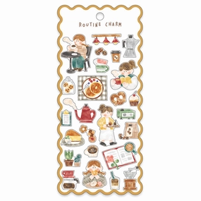 exclusive Routine Charm Cafe Sticker Mind Wave