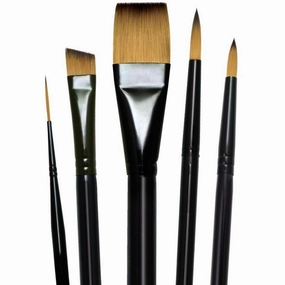 Royal & Langnickel Majestic Watercolor Deluxe Brush Set Of 5 fiber bamboo