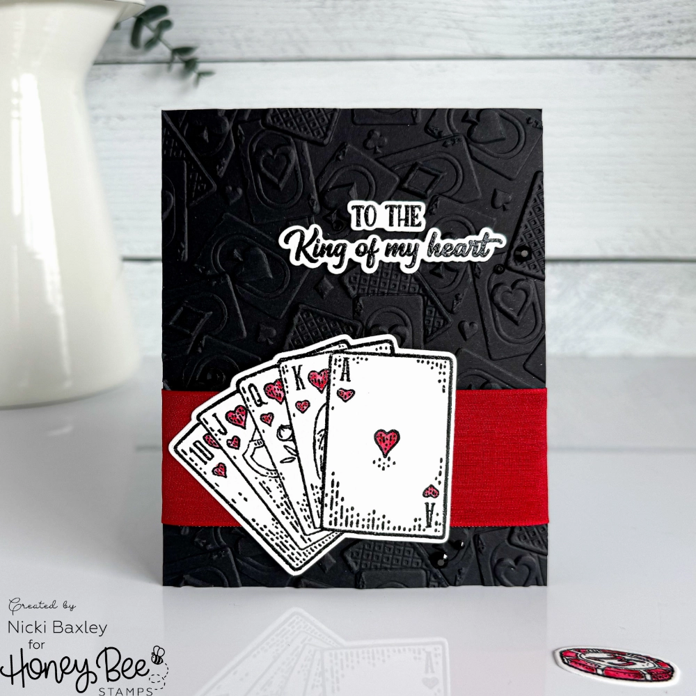 Royal Flush - 6X8 Rubber Cling Stamp Set alloy