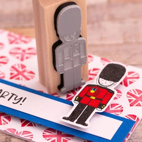 flat stackable Royal Guard Beefeater Rubber Stamp