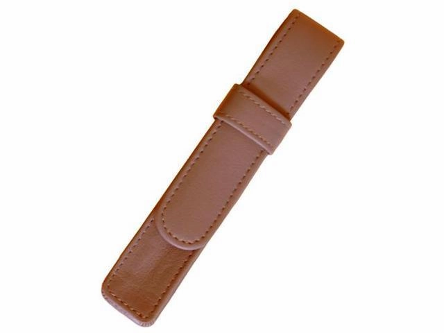 Royce Leather 1 Pen Case Tan cool cotton