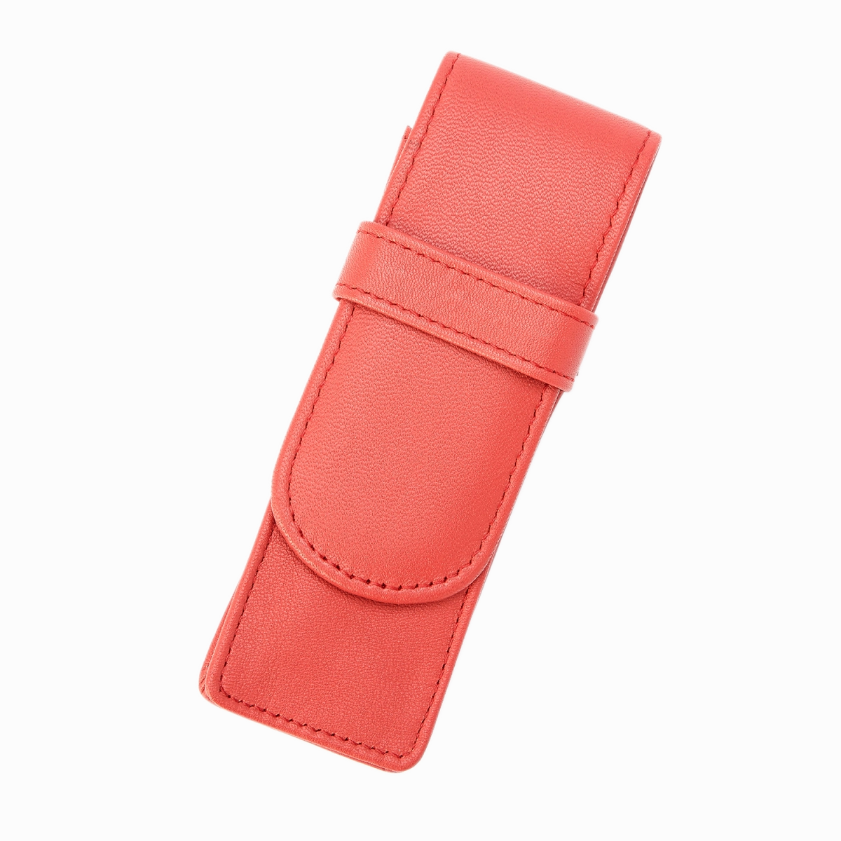 rugged Royce Leather 2 Pen Case Red